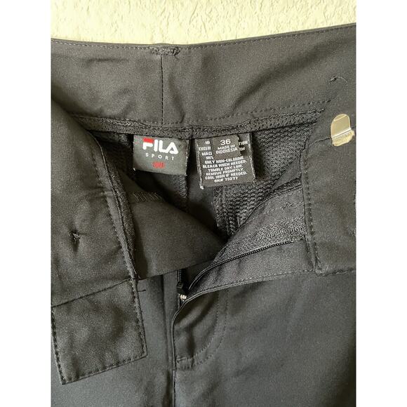 FILA SPORT GOLF Solid Black Performance Men’s Putter Shorts Size 36 Inseam 11 - Picture 7 of 7